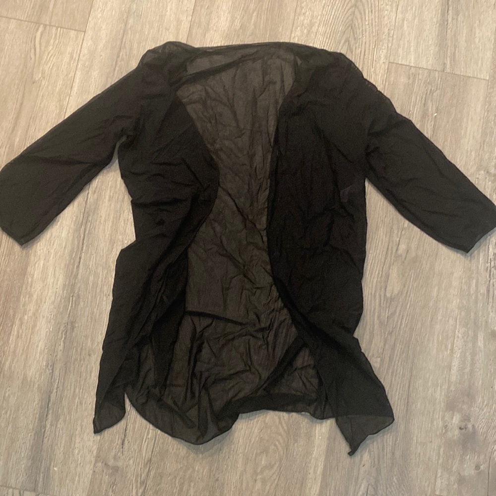 SOLD sheer black cover up/ kimono